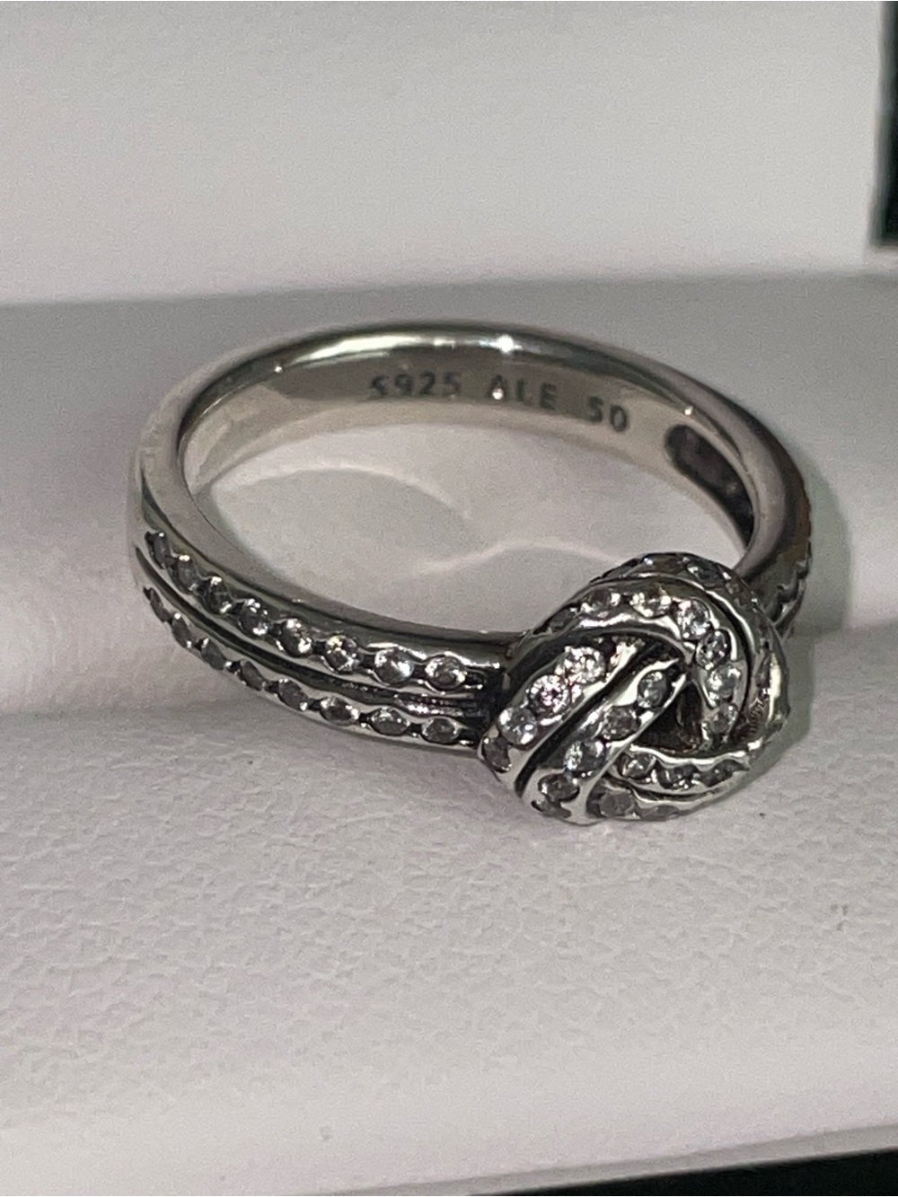 PANDORA Love Knot Ring Sz 5 Authentic